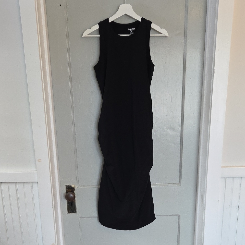 MATERNITY Old Navy Black Sleeveless Midi Dress Size M
